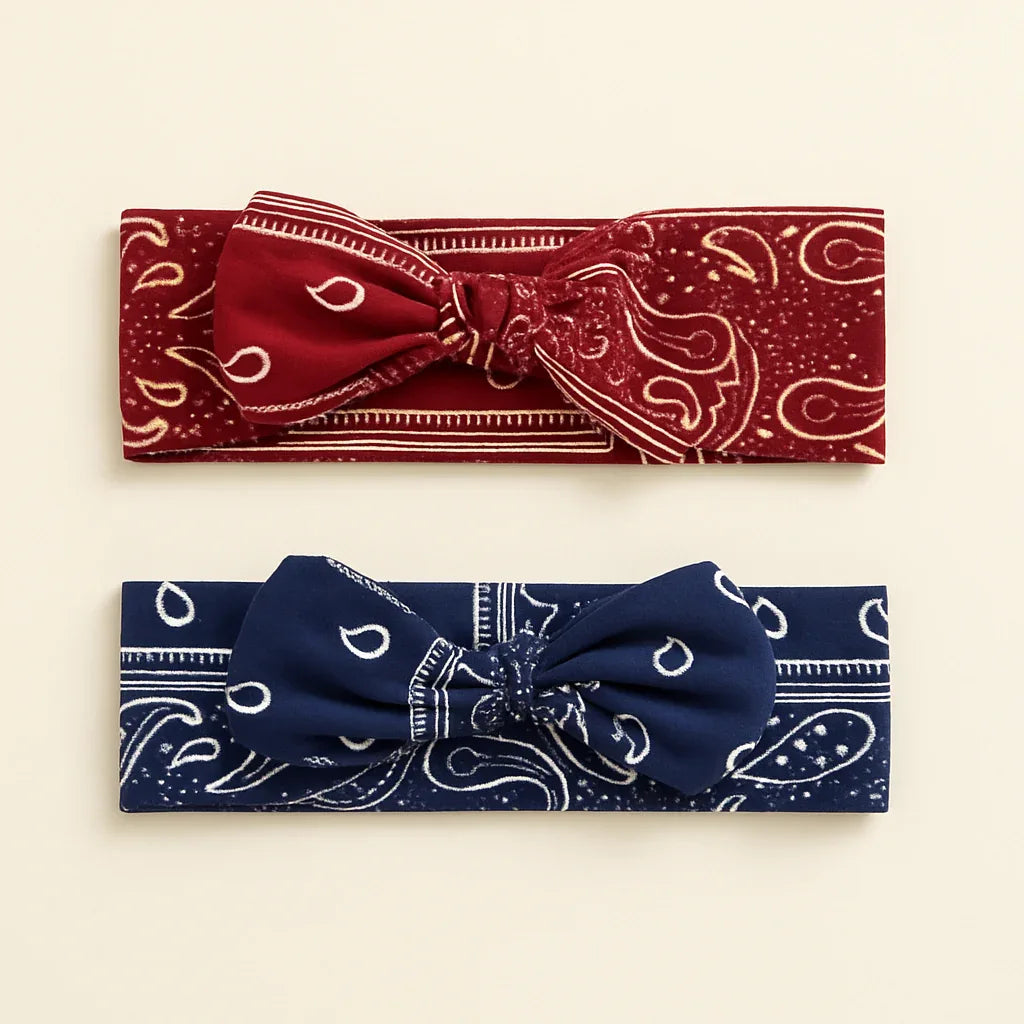 Sports Adjustable Multicolor Vintage Style 2-Headbands - Gomix Brands Outlet